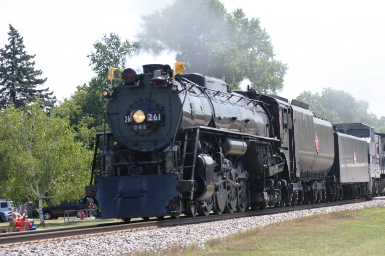 Milwaukee Road 261 at Lyndon Station, WI